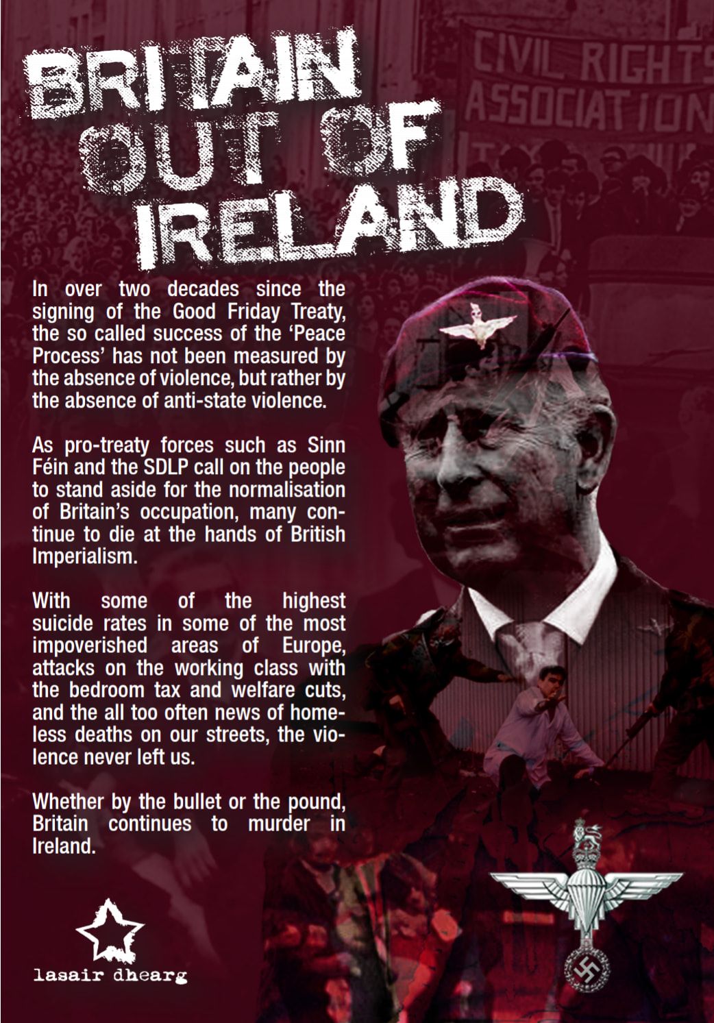 Britain Out Of Ireland Lasair Dhearg